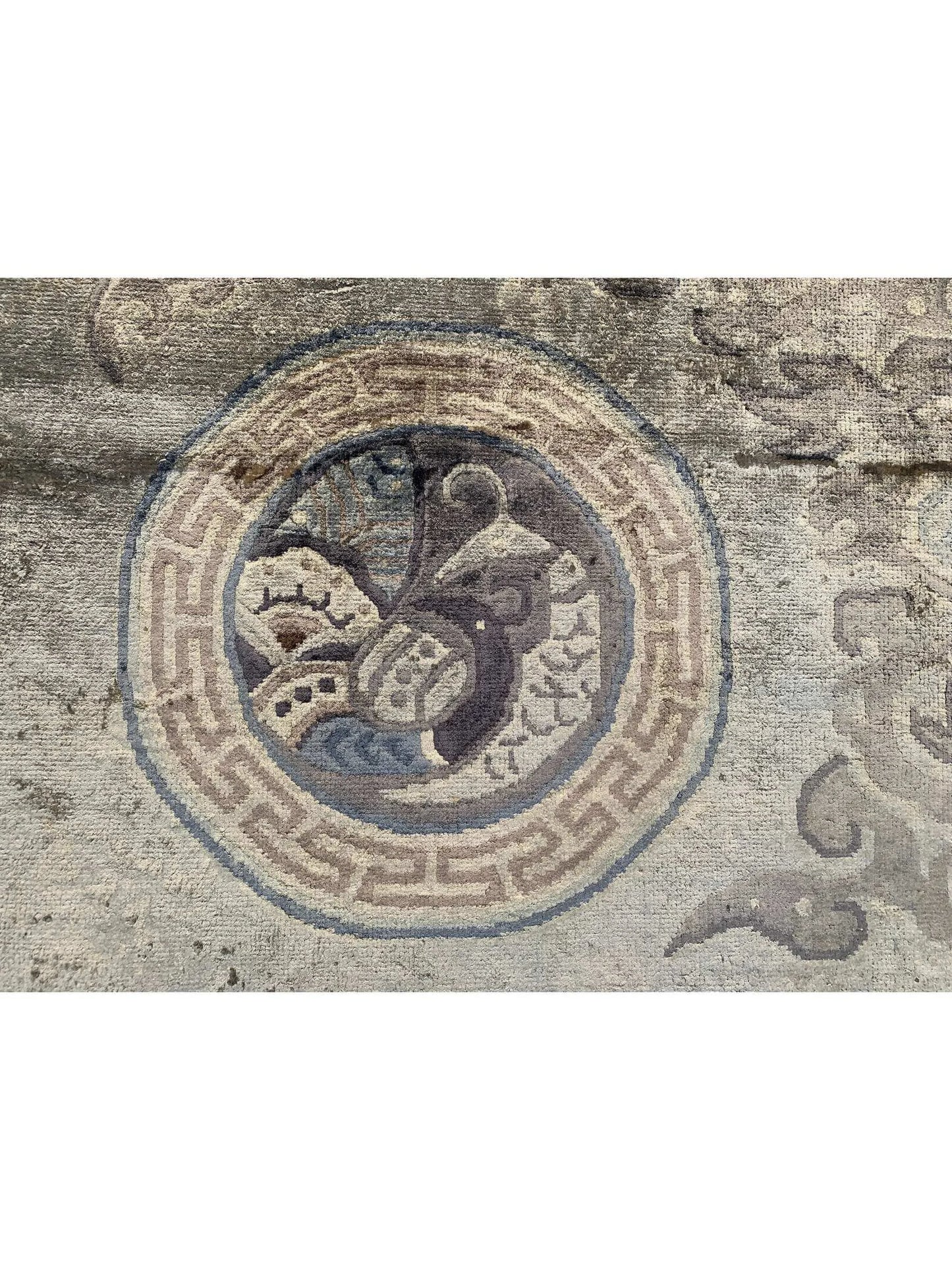 Amazing Hand Knotted Sino momlook Silk Area Rug 9.11 x 8.1 Ft