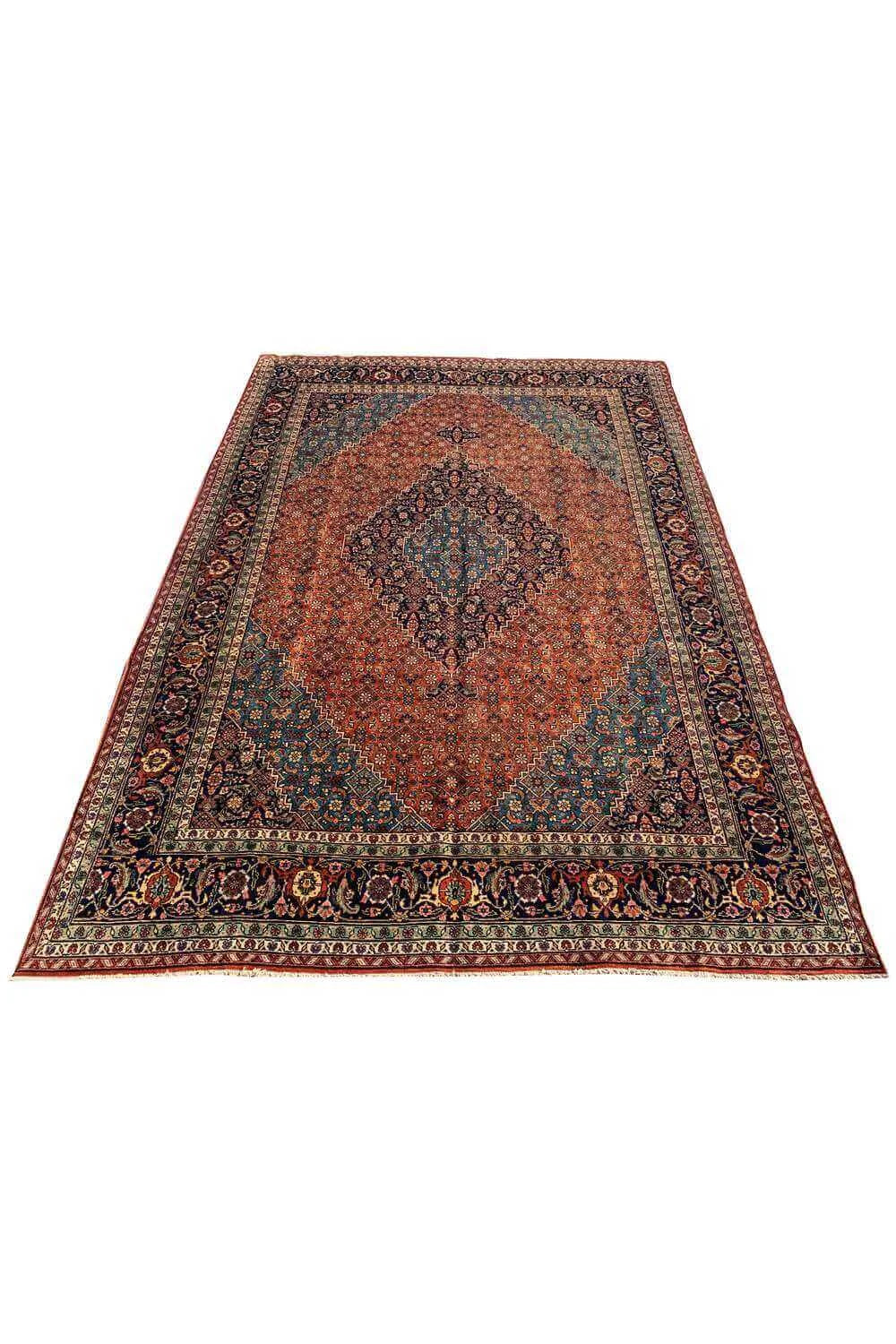 Amazing Hand Knotted Vintage Bijour Wool Area Rug 11.6 x 8.1 Ft