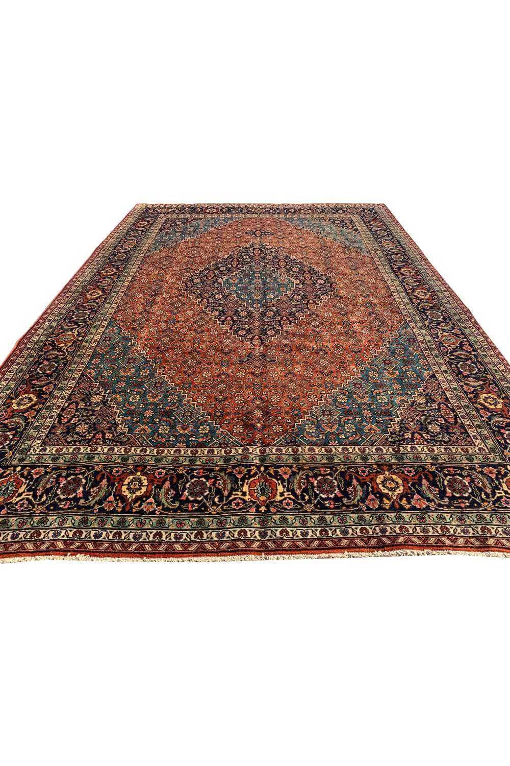 Amazing Hand Knotted Vintage Bijour Wool Area Rug 11.6 x 8.1 Ft