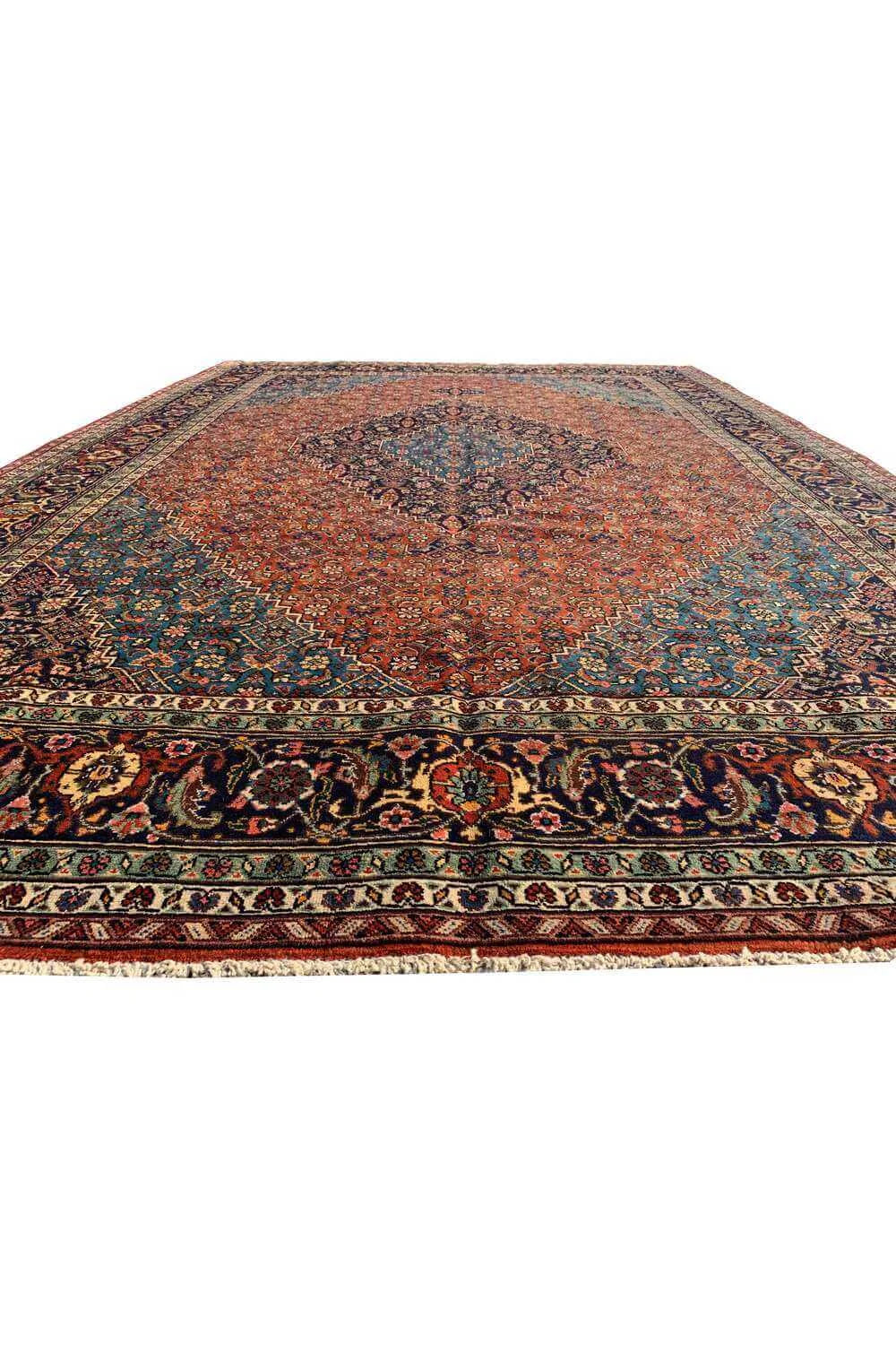 Amazing Hand Knotted Vintage Bijour Wool Area Rug 11.6 x 8.1 Ft