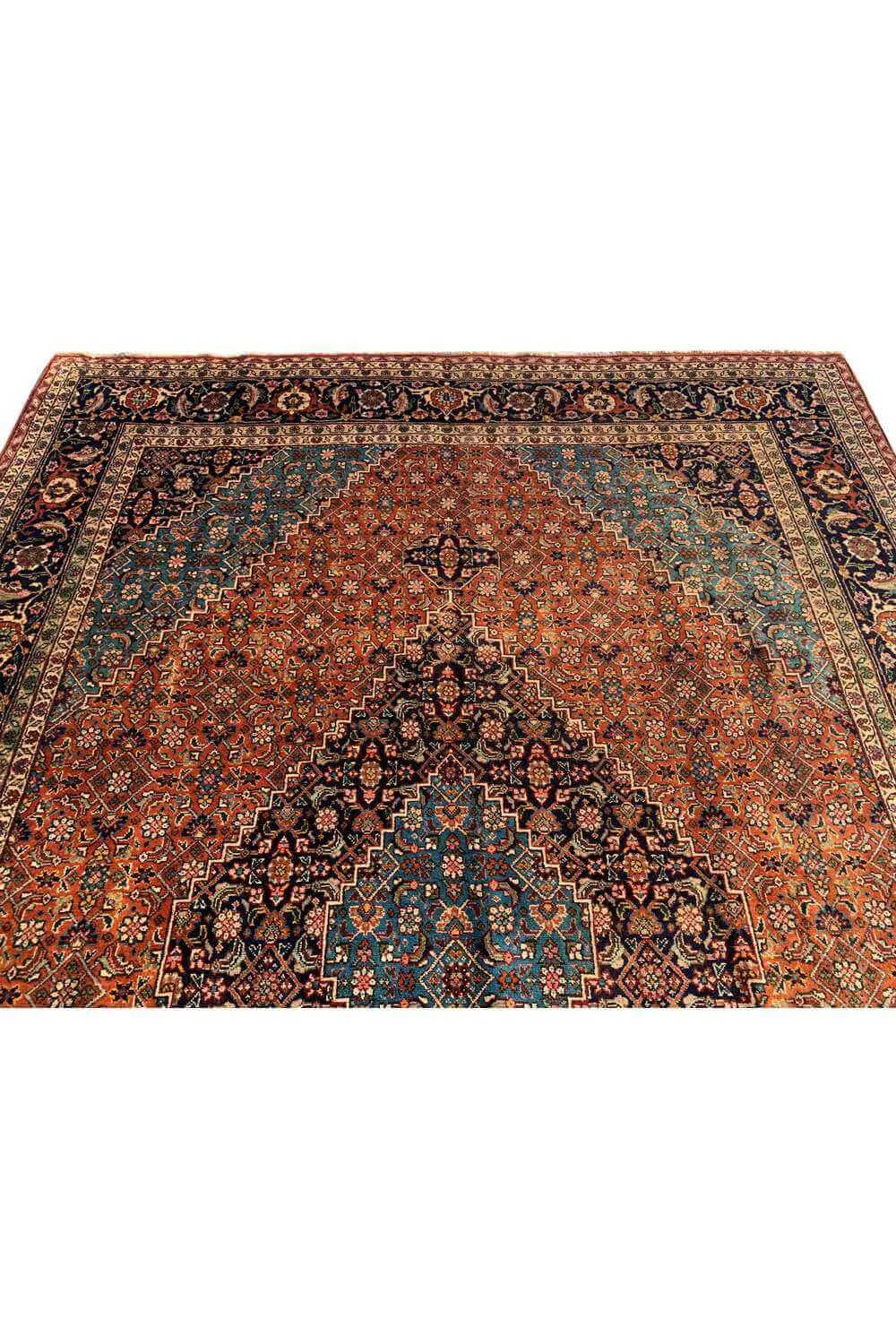 Amazing Hand Knotted Vintage Bijour Wool Area Rug 11.6 x 8.1 Ft