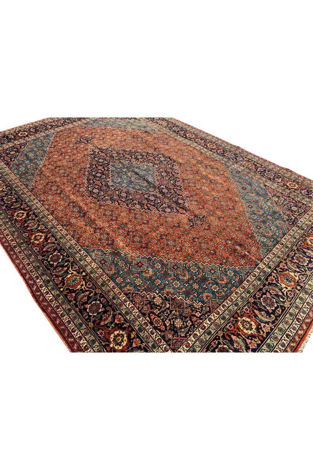 Amazing Hand Knotted Vintage Bijour Wool Area Rug 11.6 x 8.1 Ft