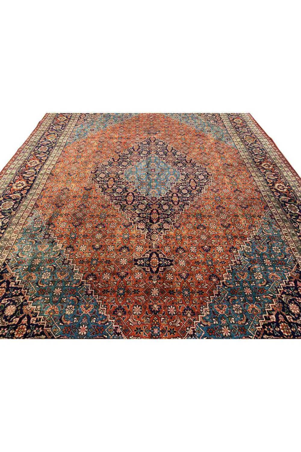 Amazing Hand Knotted Vintage Bijour Wool Area Rug 11.6 x 8.1 Ft