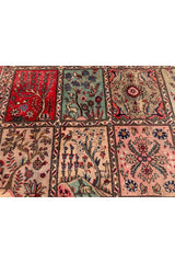 Authentic Hand Knotted Vintage Bakhtiyar Pictorial Wool Area Rug 11.11 x 9.0 Ft
