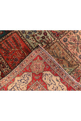 Authentic Hand Knotted Vintage Bakhtiyar Pictorial Wool Area Rug 11.11 x 9.0 Ft