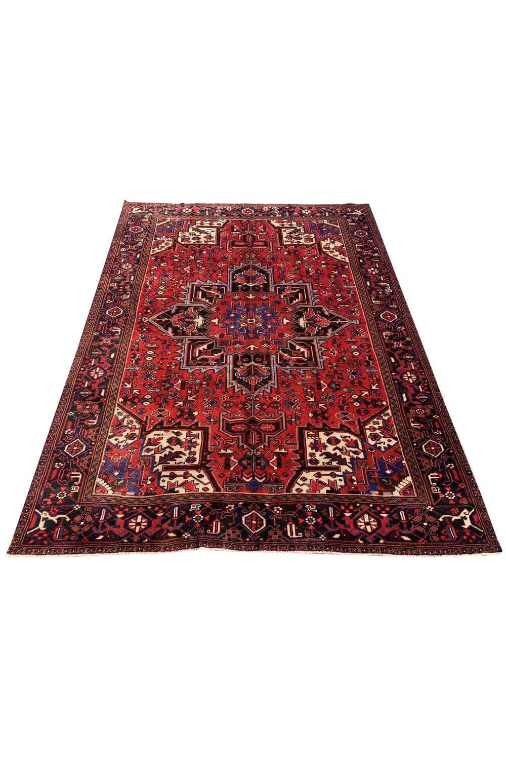 Amazing Hand Knotted Vintage Hareez Wool Area Rug 10.4 x 7.8 Ft