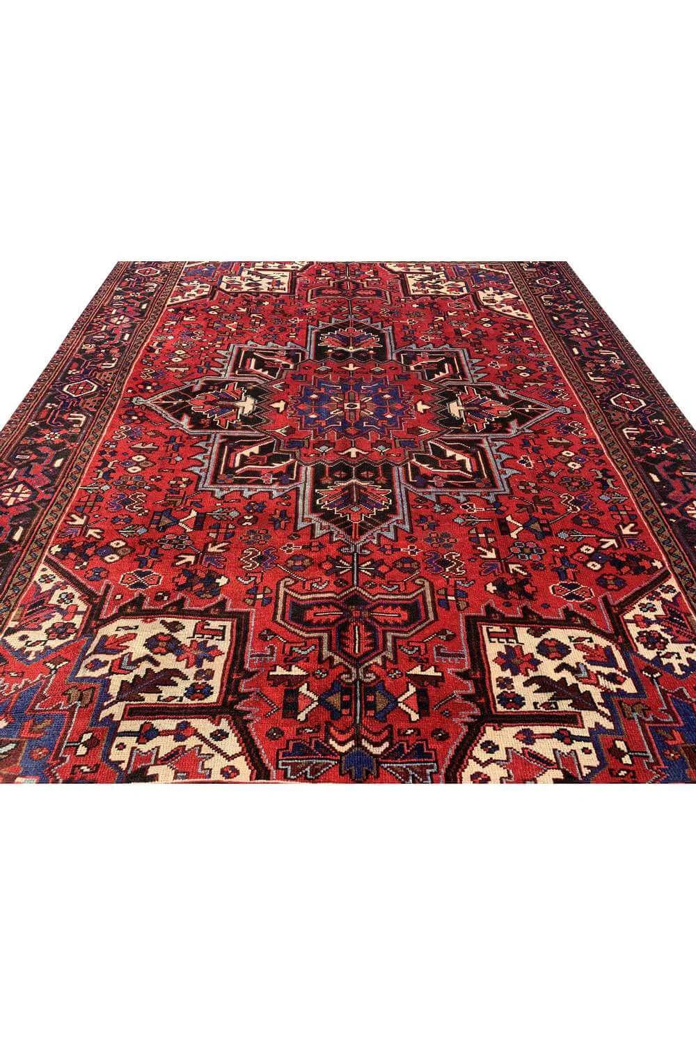 Amazing Hand Knotted Vintage Hareez Wool Area Rug 10.4 x 7.8 Ft