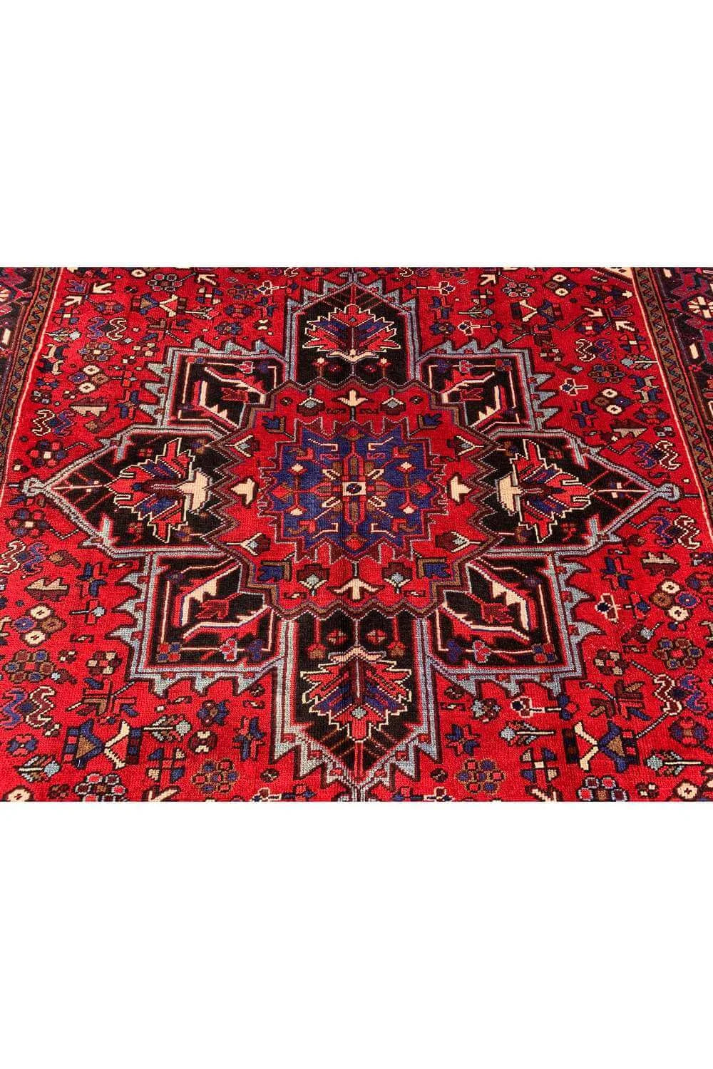 Amazing Hand Knotted Vintage Hareez Wool Area Rug 10.4 x 7.8 Ft