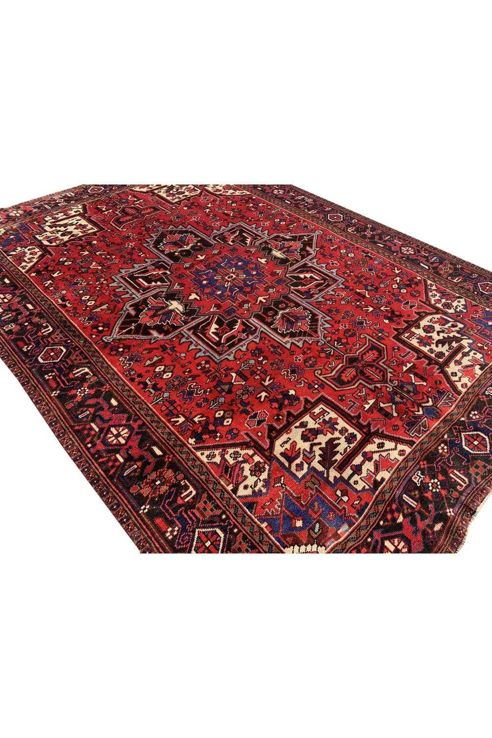 Amazing Hand Knotted Vintage Hareez Wool Area Rug 10.4 x 7.8 Ft