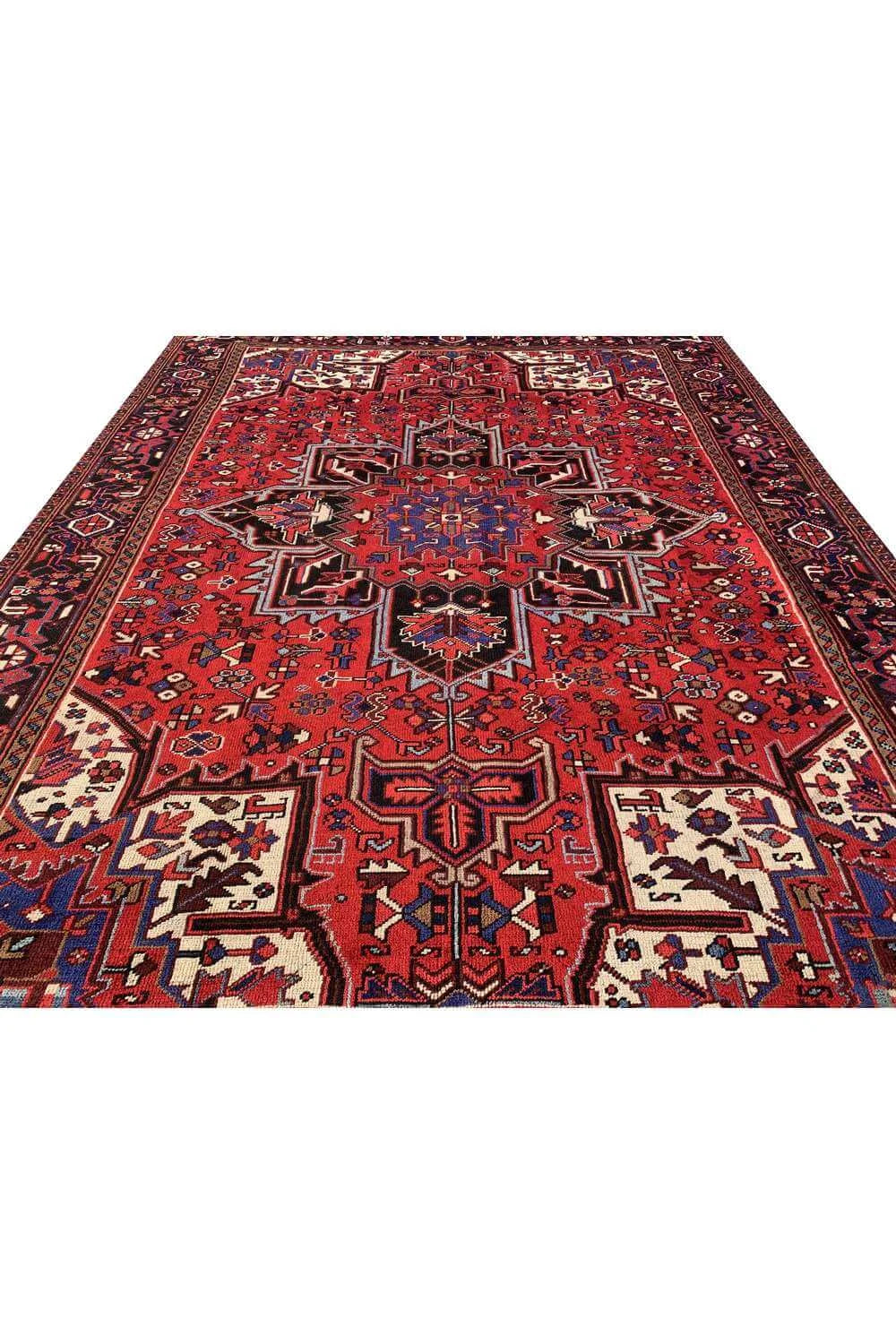 Amazing Hand Knotted Vintage Hareez Wool Area Rug 10.4 x 7.8 Ft