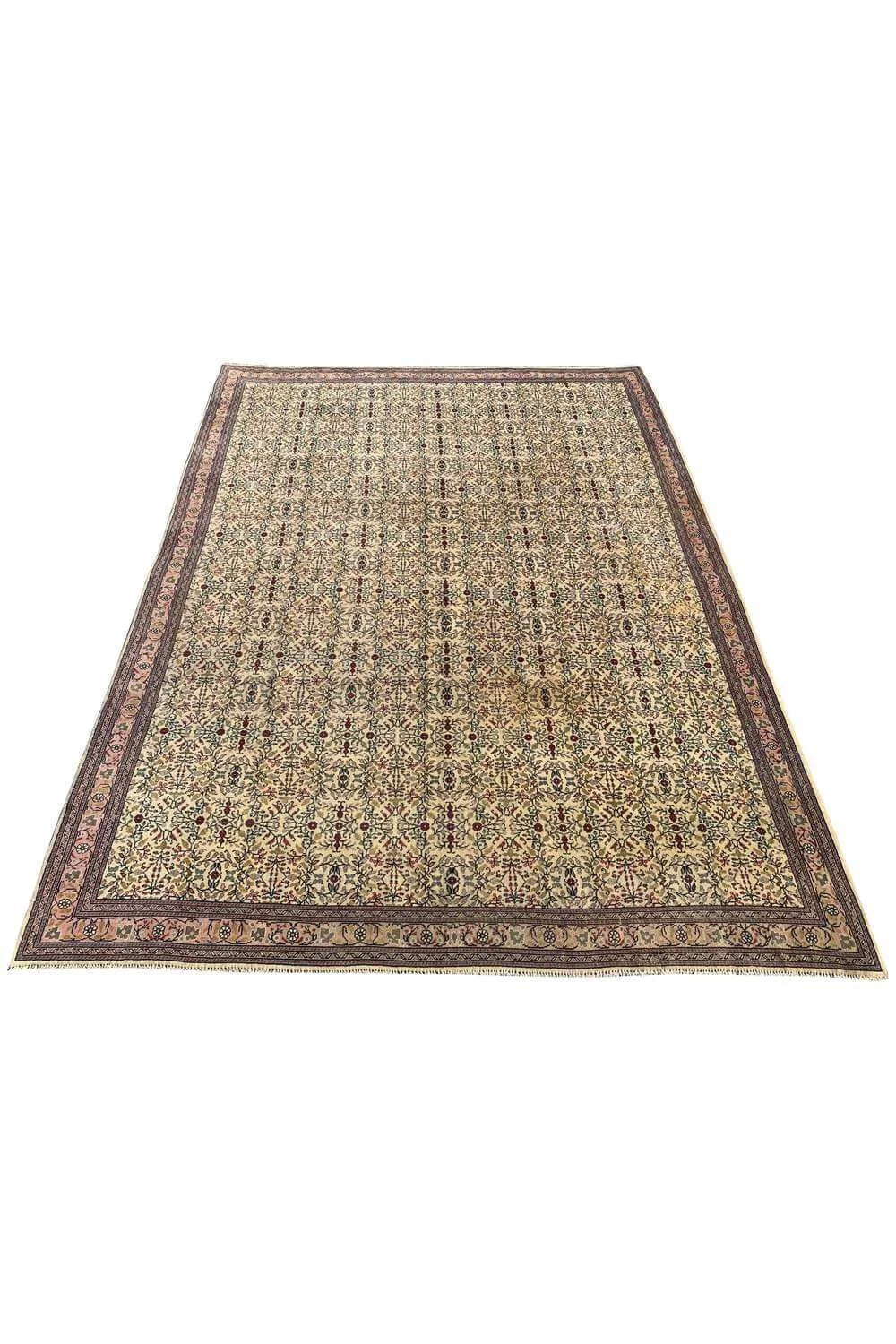 Amazing Hand Knotted Vintage Qaisery Wool Area Rug 11.2 x 8.4 Ft