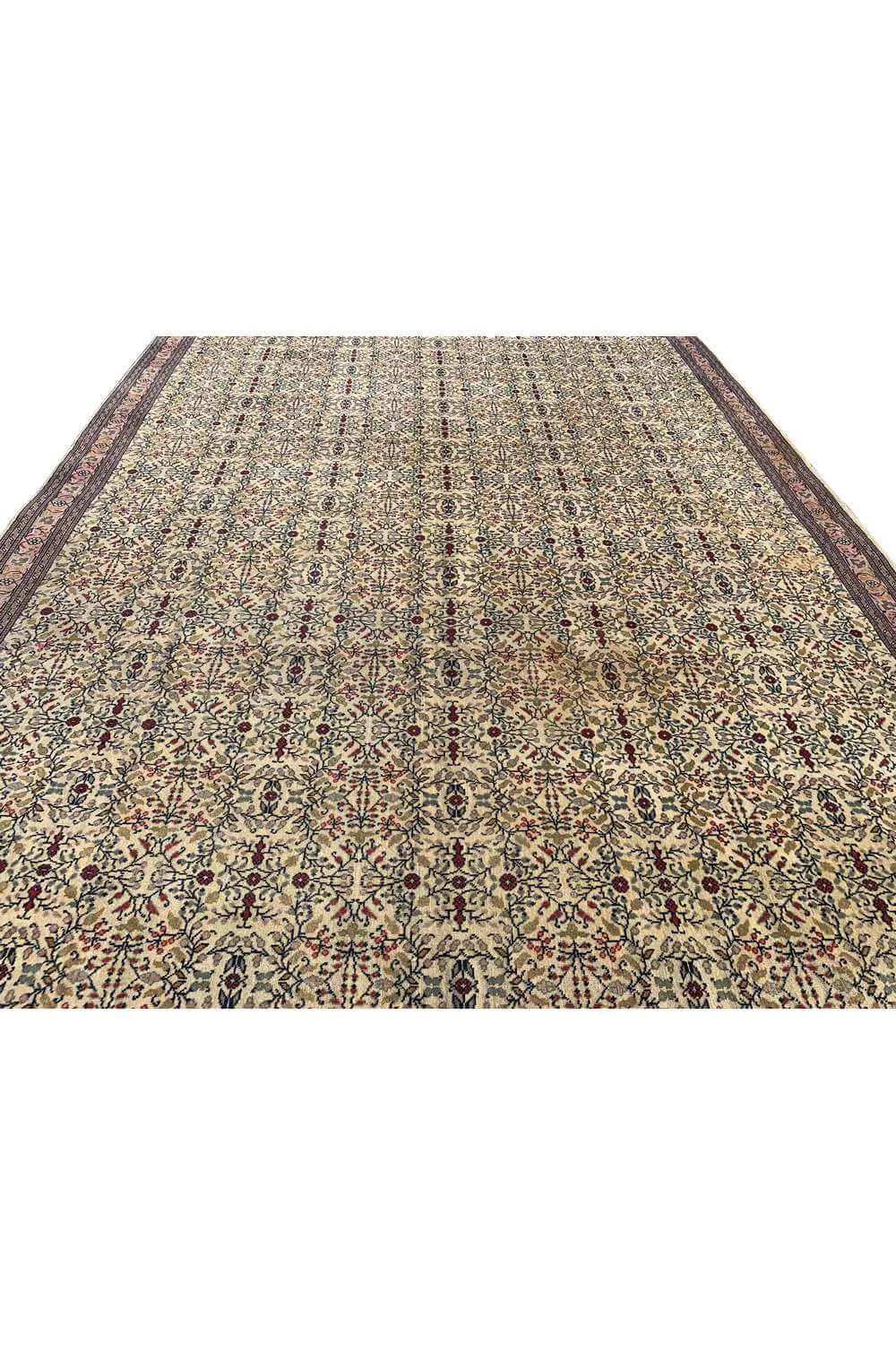 Amazing Hand Knotted Vintage Qaisery Wool Area Rug 11.2 x 8.4 Ft