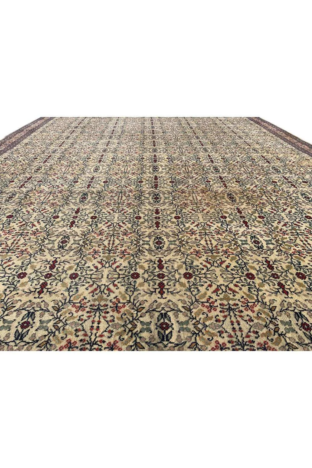 Amazing Hand Knotted Vintage Qaisery Wool Area Rug 11.2 x 8.4 Ft
