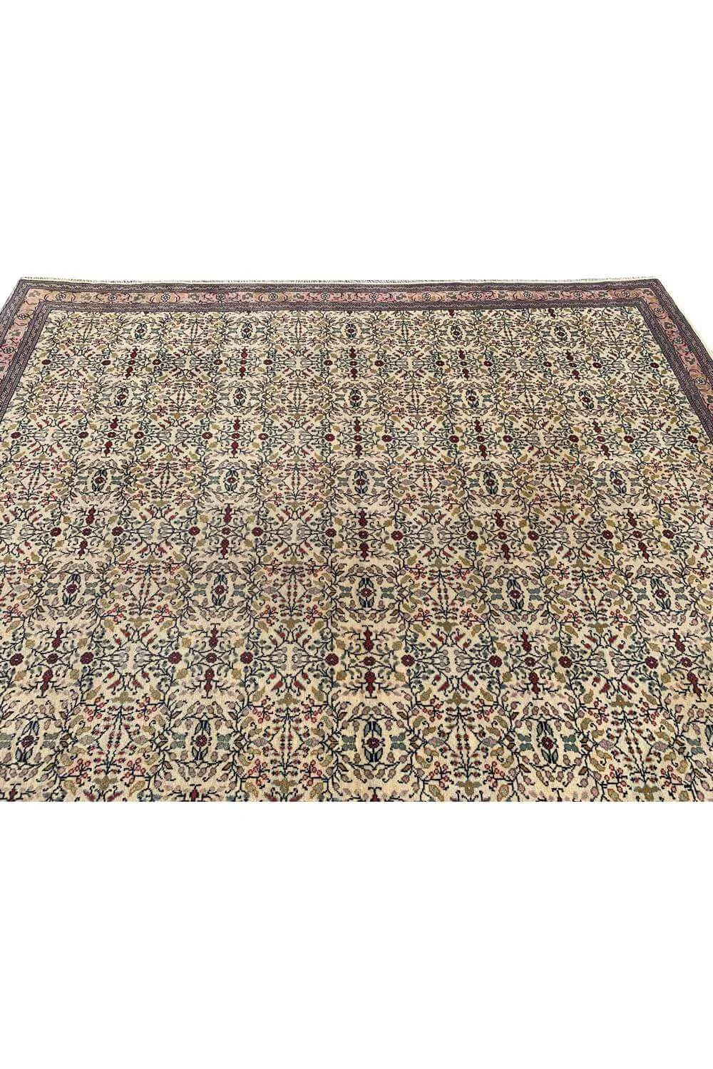 Amazing Hand Knotted Vintage Qaisery Wool Area Rug 11.2 x 8.4 Ft