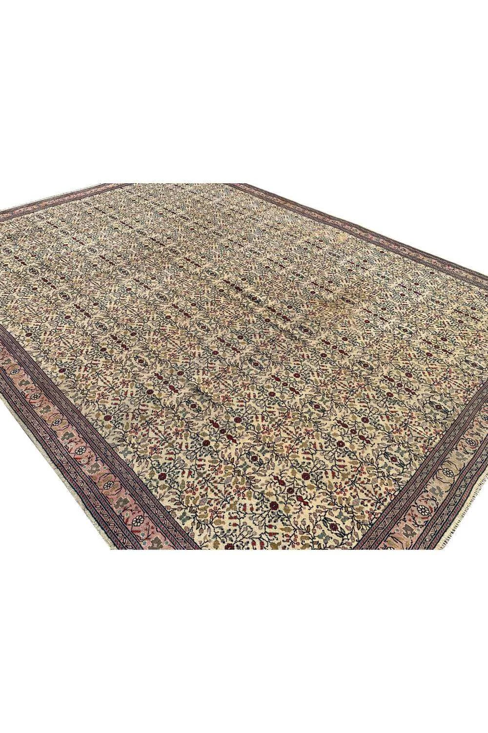 Amazing Hand Knotted Vintage Qaisery Wool Area Rug 11.2 x 8.4 Ft