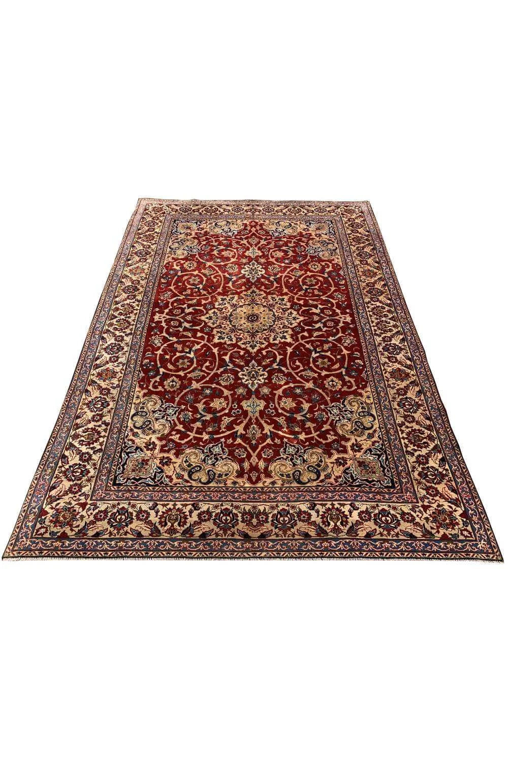 Amazing Hand Knotted Vintage Mashoud Wool Area Rug 11.6 x 7.11 Ft