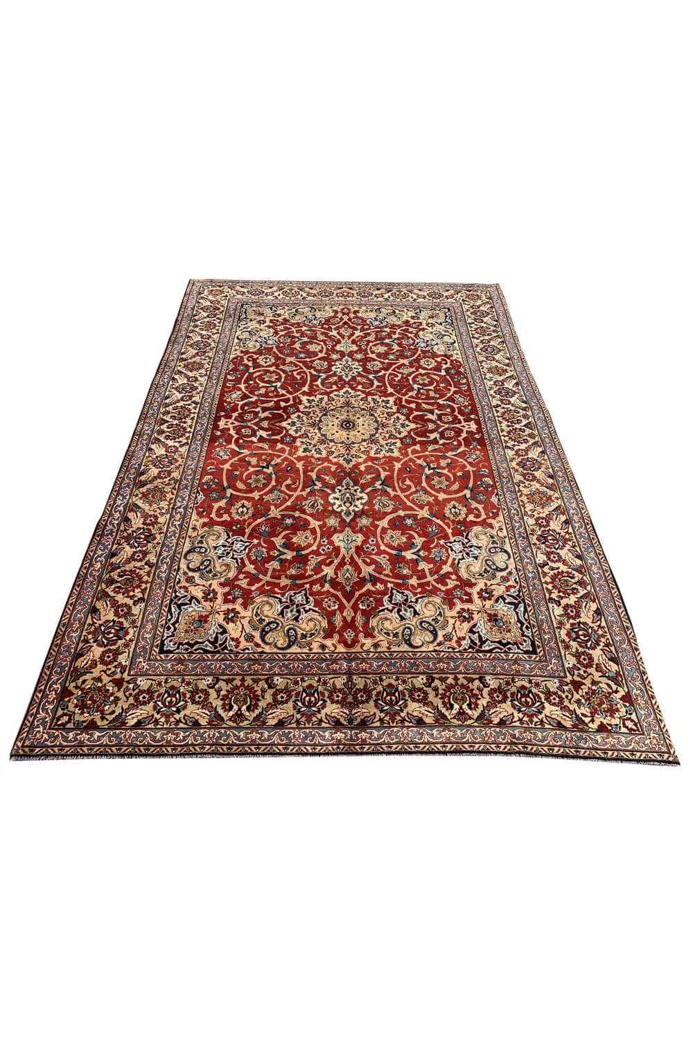 Amazing Hand Knotted Vintage Mashoud Wool Area Rug 11.6 x 7.11 Ft