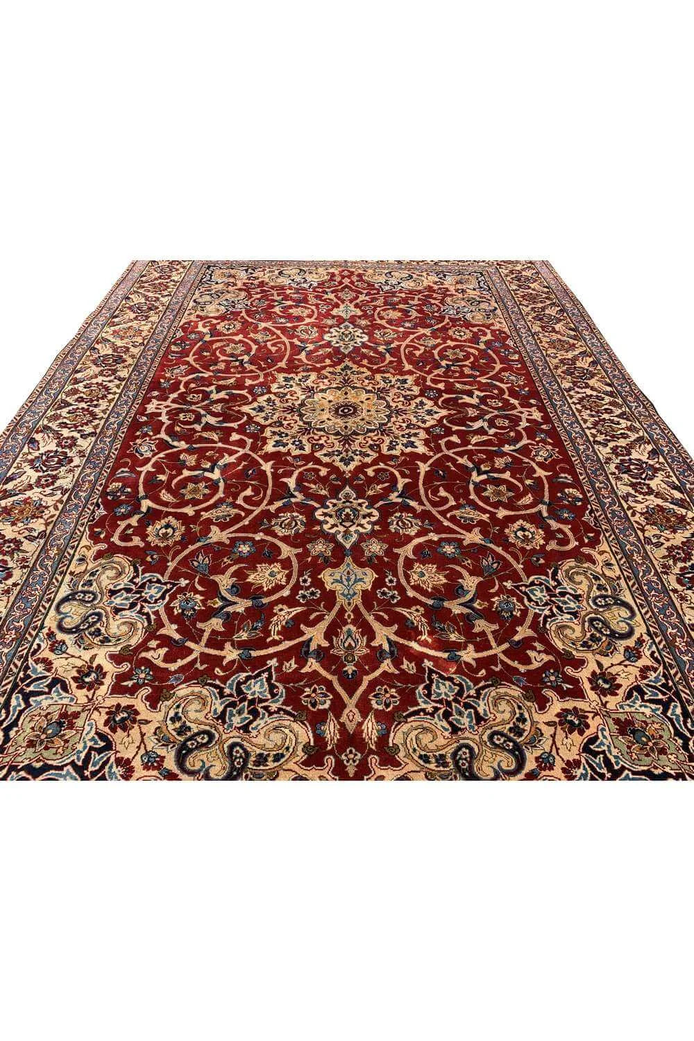 Amazing Hand Knotted Vintage Mashoud Wool Area Rug 11.6 x 7.11 Ft