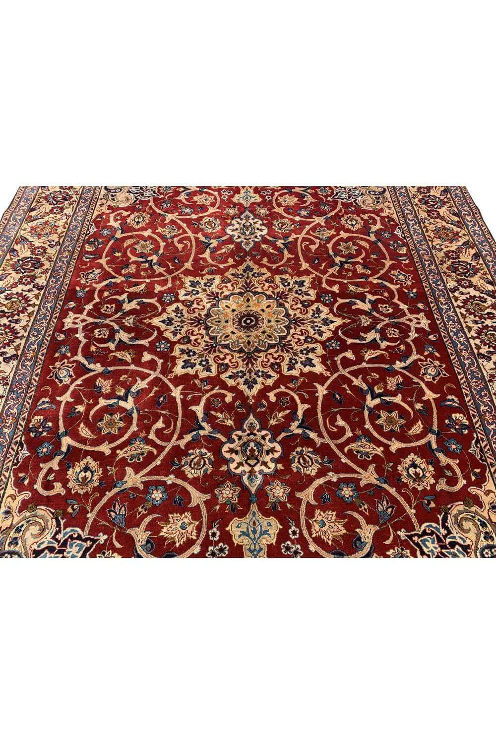 Amazing Hand Knotted Vintage Mashoud Wool Area Rug 11.6 x 7.11 Ft