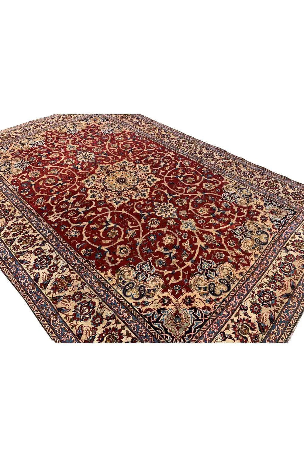 Amazing Hand Knotted Vintage Mashoud Wool Area Rug 11.6 x 7.11 Ft