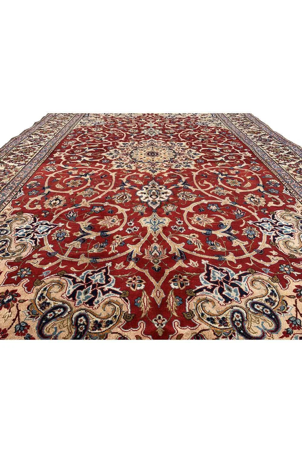 Amazing Hand Knotted Vintage Mashoud Wool Area Rug 11.6 x 7.11 Ft