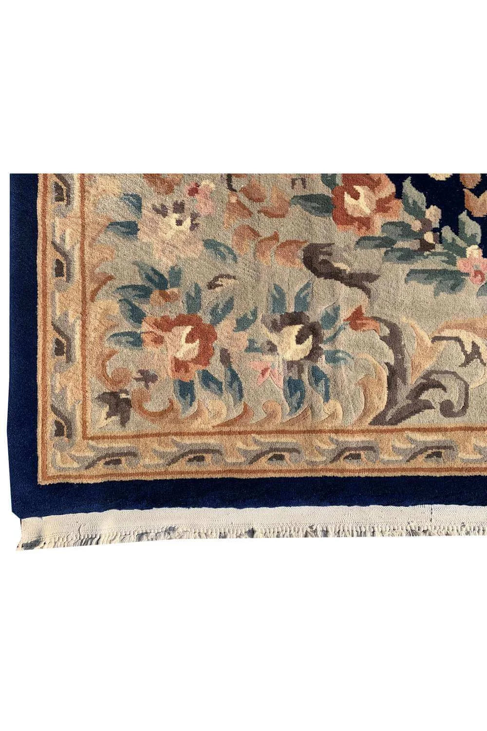 Amazing Hand Knotted Vintage Tibet Wool Area Rug 9.8 x 6.6 Ft