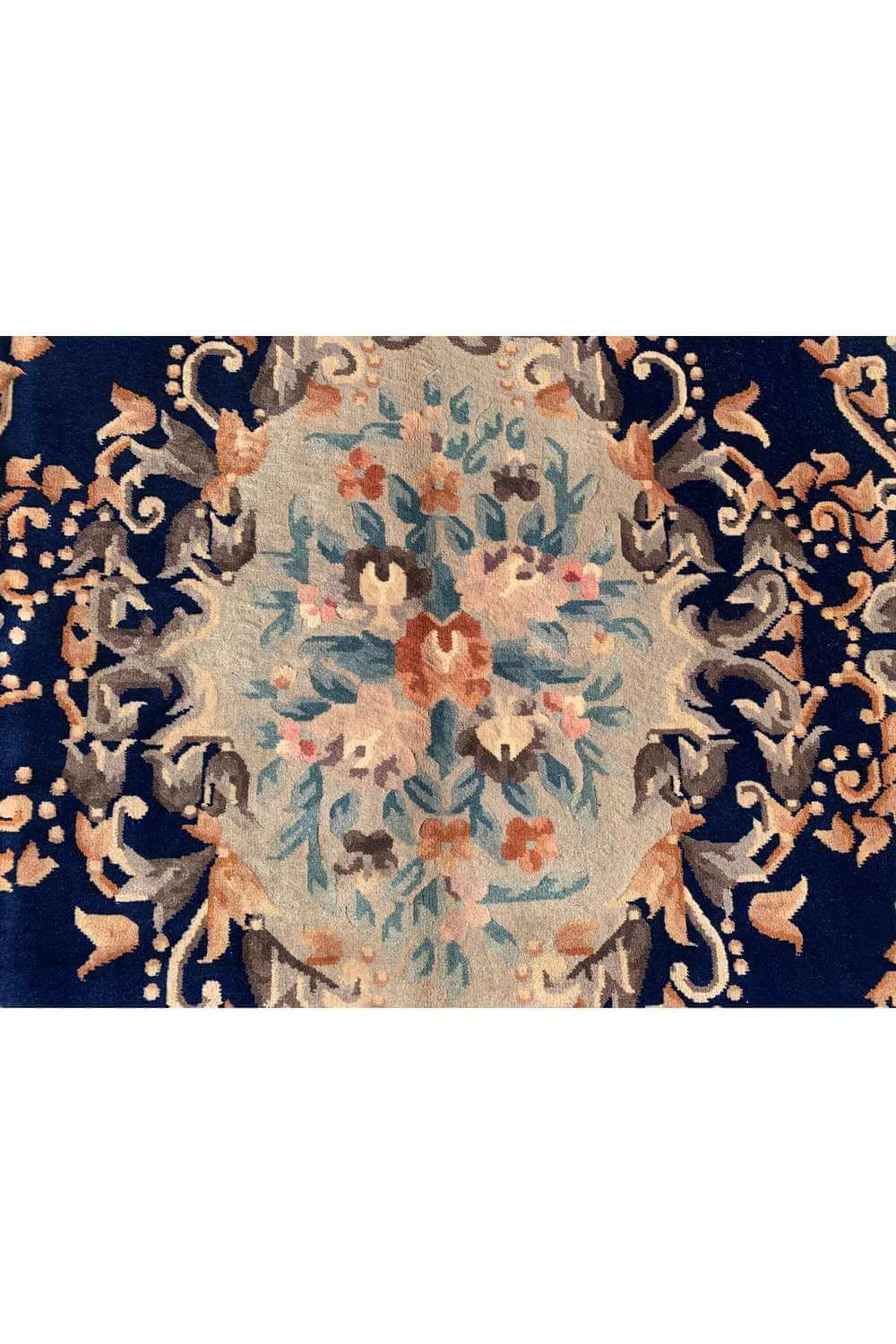 Amazing Hand Knotted Vintage Tibet Wool Area Rug 9.8 x 6.6 Ft