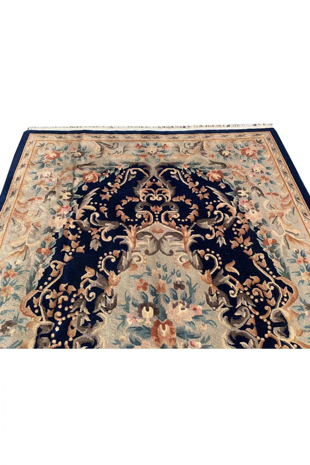 Amazing Hand Knotted Vintage Tibet Wool Area Rug 9.8 x 6.6 Ft