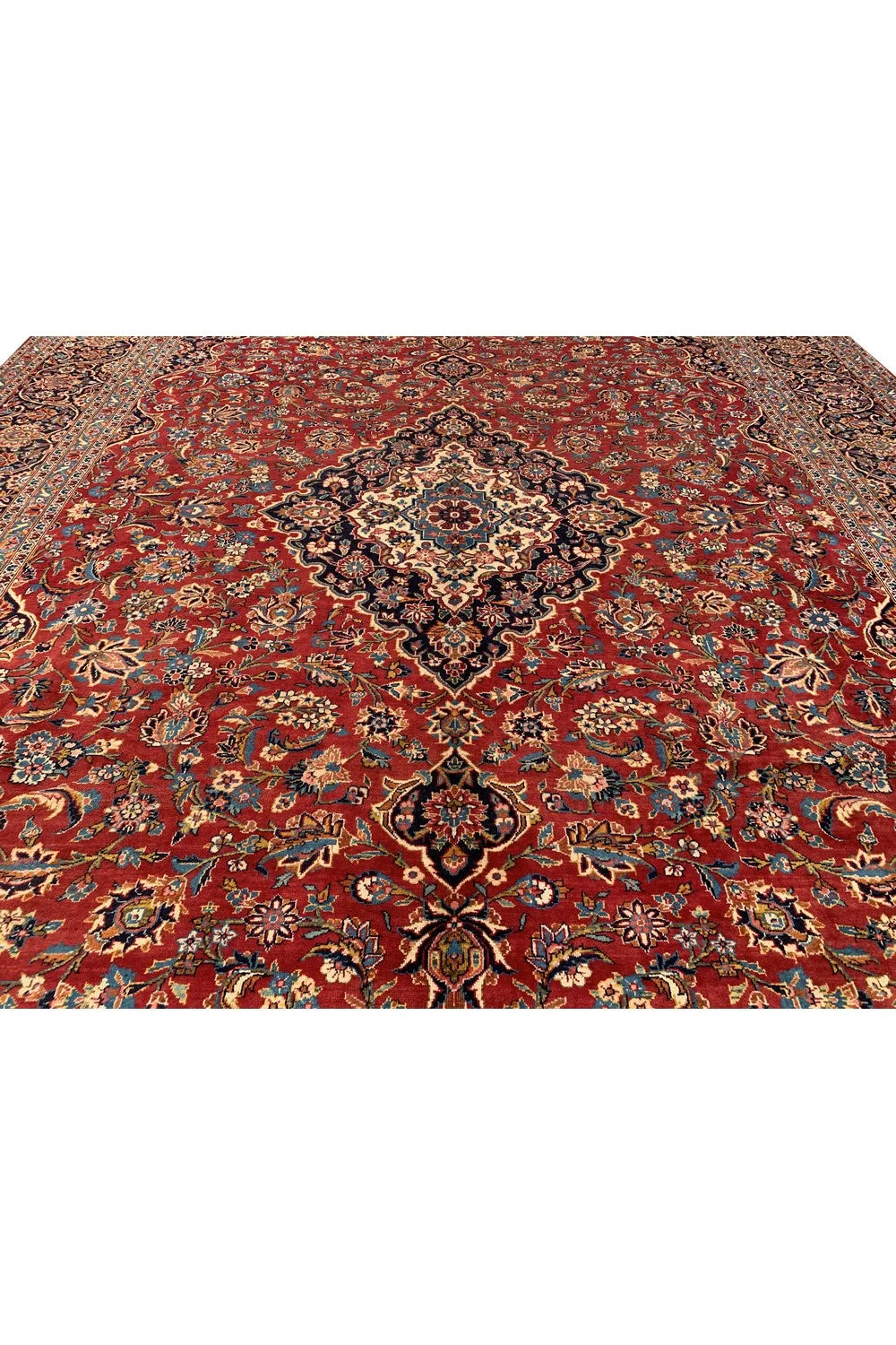 Amazing Hand Knotted Vintage Tribal Qashoun Wool Area Rug 14.6 x 10.6 Ft