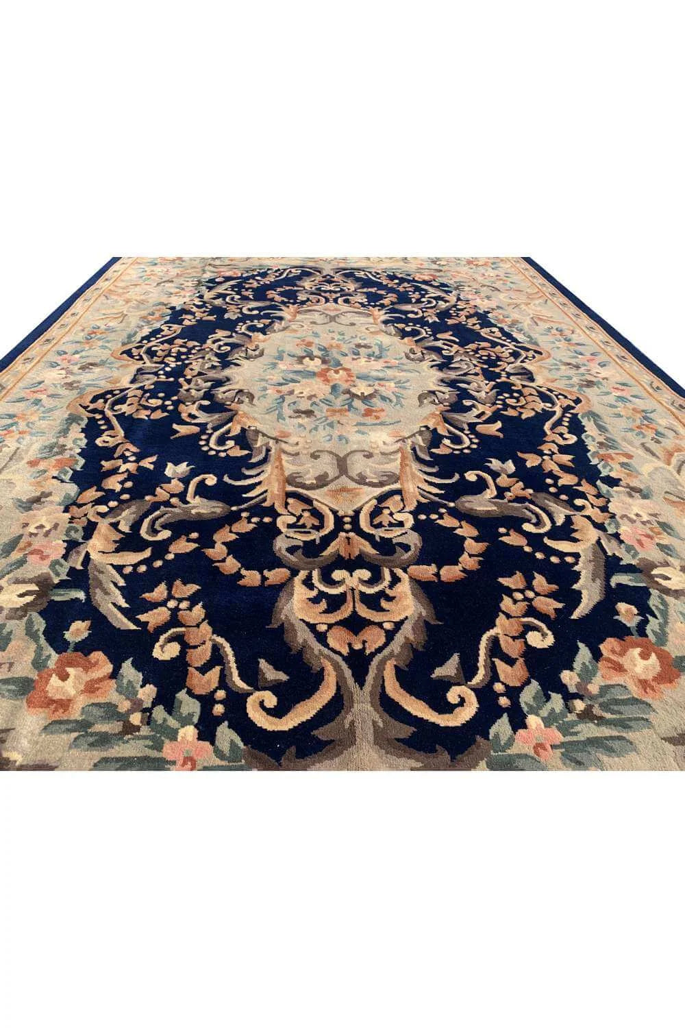 Amazing Hand Knotted Vintage Tibet Wool Area Rug 9.8 x 6.6 Ft