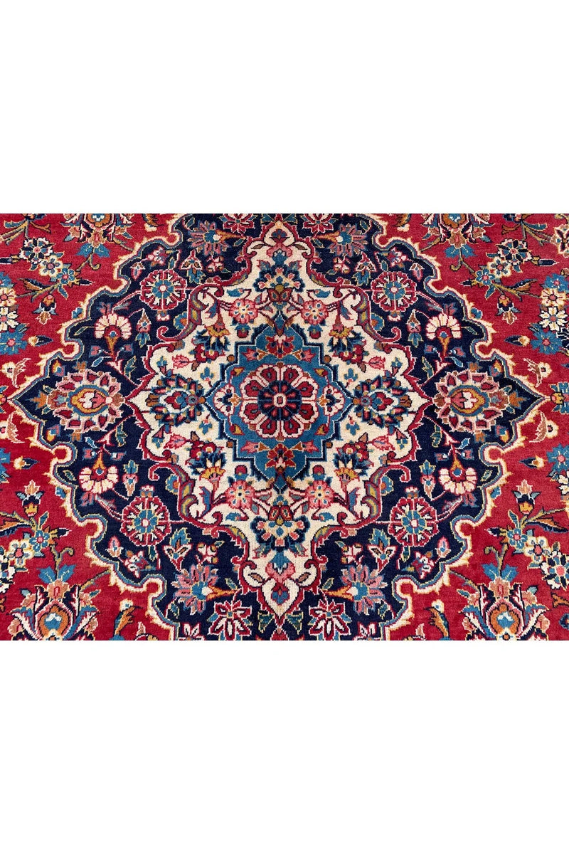 Amazing Hand Knotted Vintage Tribal Qashoun Wool Area Rug 14.6 x 10.6 Ft