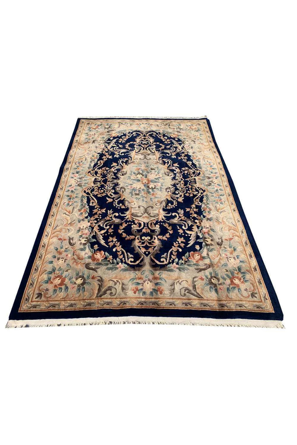 Amazing Hand Knotted Vintage Tibet Wool Area Rug 9.8 x 6.6 Ft