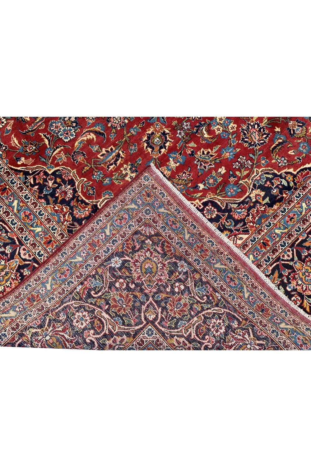 Amazing Hand Knotted Vintage Tribal Qashoun Wool Area Rug 14.6 x 10.6 Ft