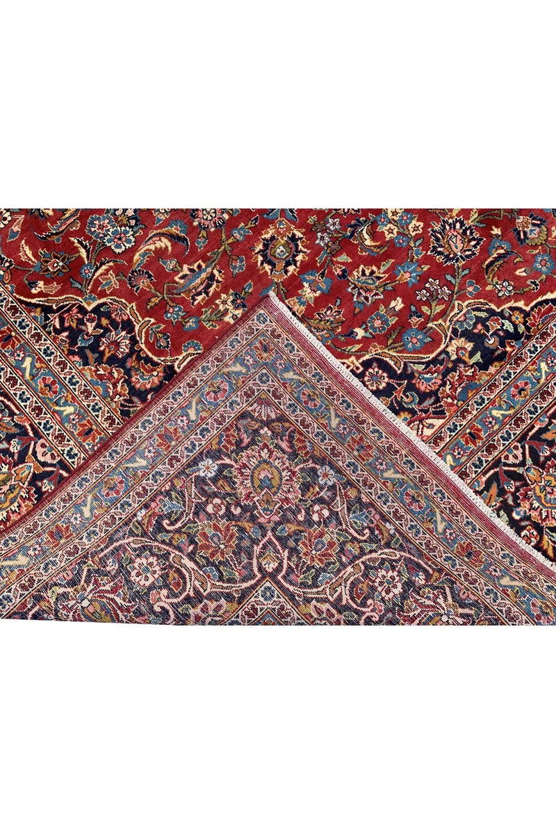 Amazing Hand Knotted Vintage Tribal Qashoun Wool Area Rug 14.6 x 10.6 Ft