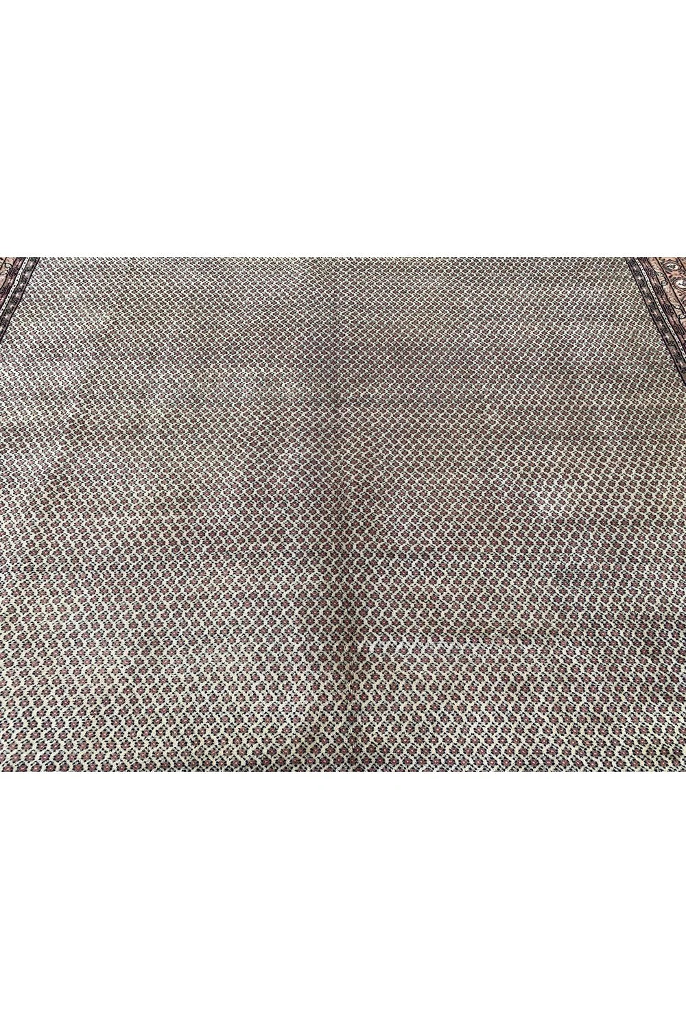 Amazing Hand Knotted Vintage Tribal Badam Gul Wool Area Rug 12.8 x 9.6 Ft