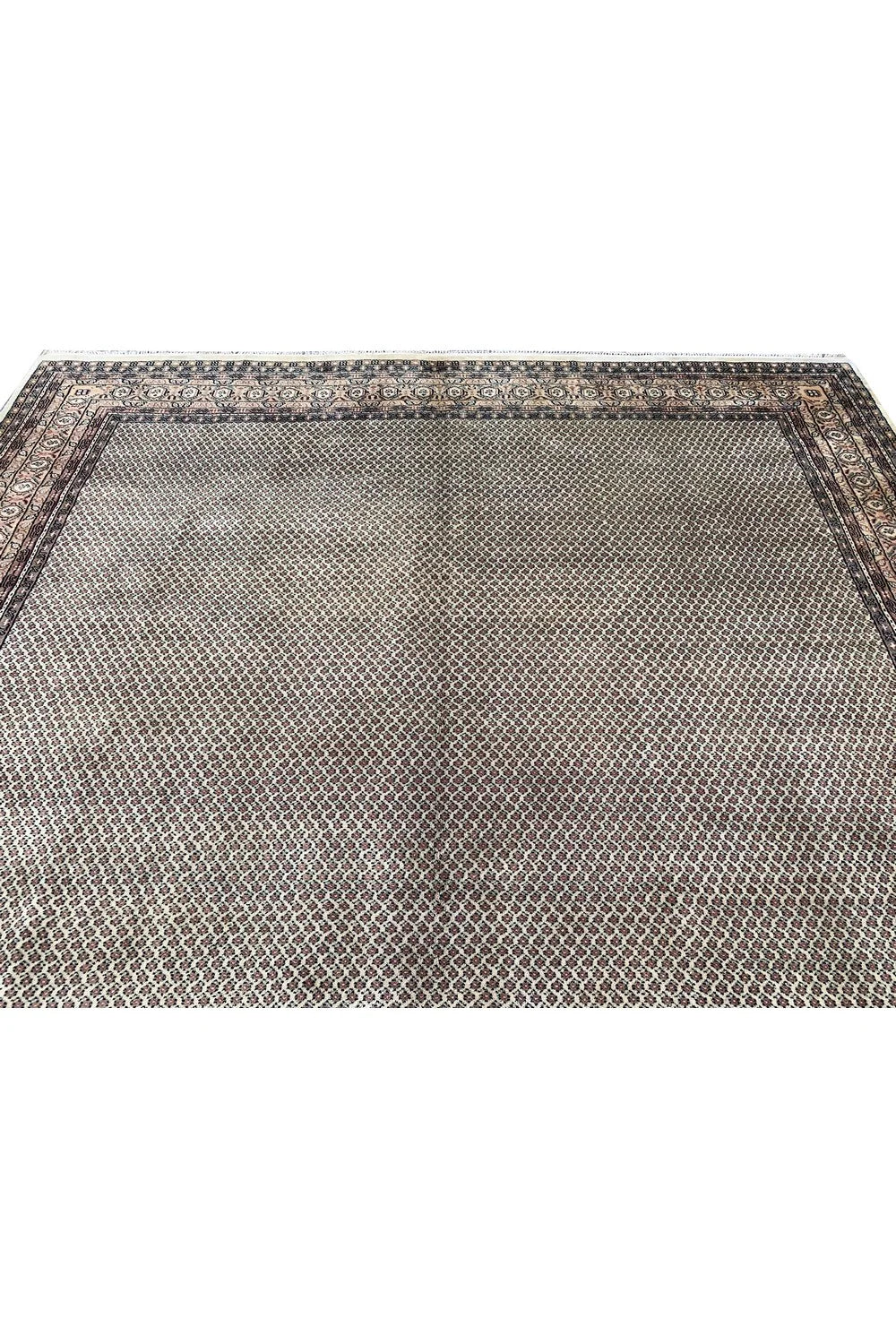 Amazing Hand Knotted Vintage Tribal Badam Gul Wool Area Rug 12.8 x 9.6 Ft