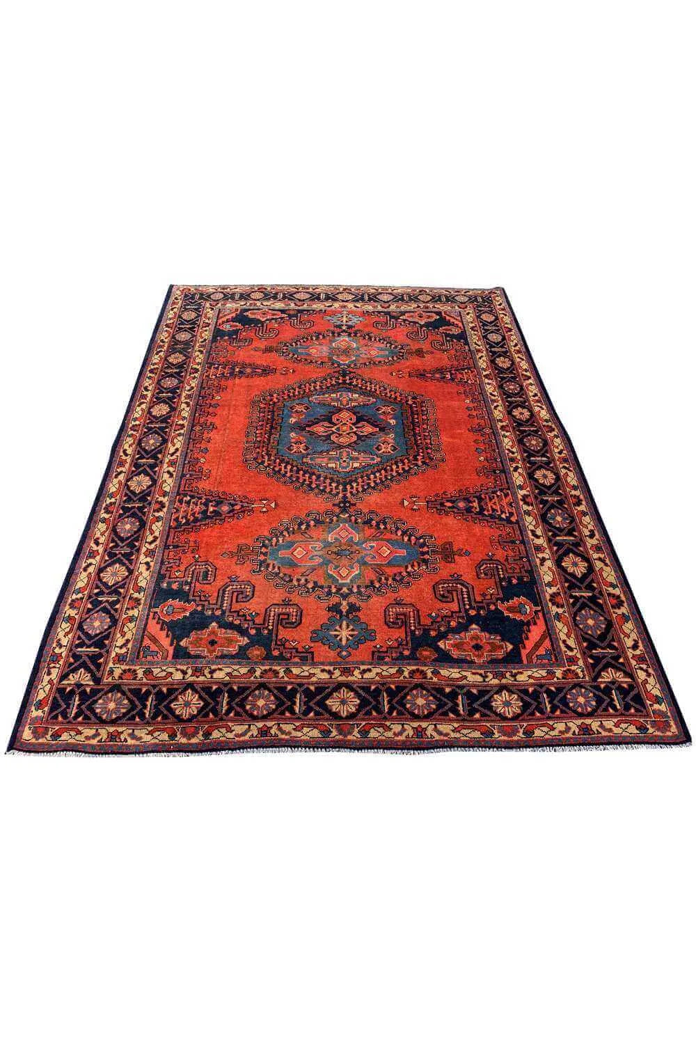 Amazing Hand Knotted Vintage Wiss Baghtiyaar Pictorial Wool Area Rug 11.3 x 8.3 Ft