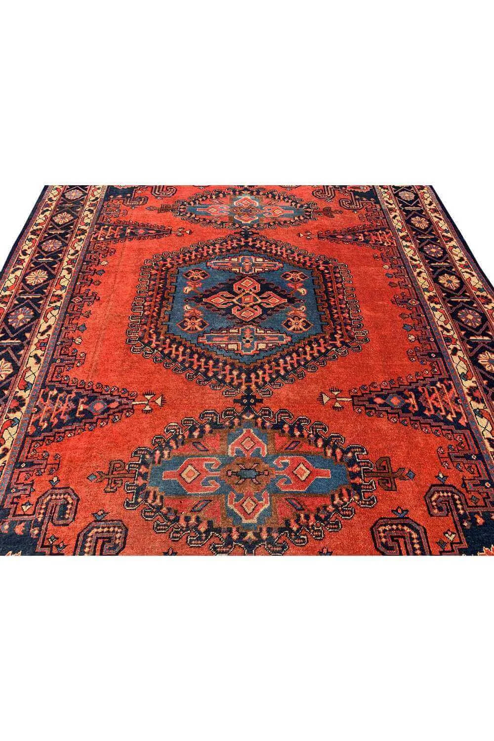 Amazing Hand Knotted Vintage Wiss Baghtiyaar Pictorial Wool Area Rug 11.3 x 8.3 Ft