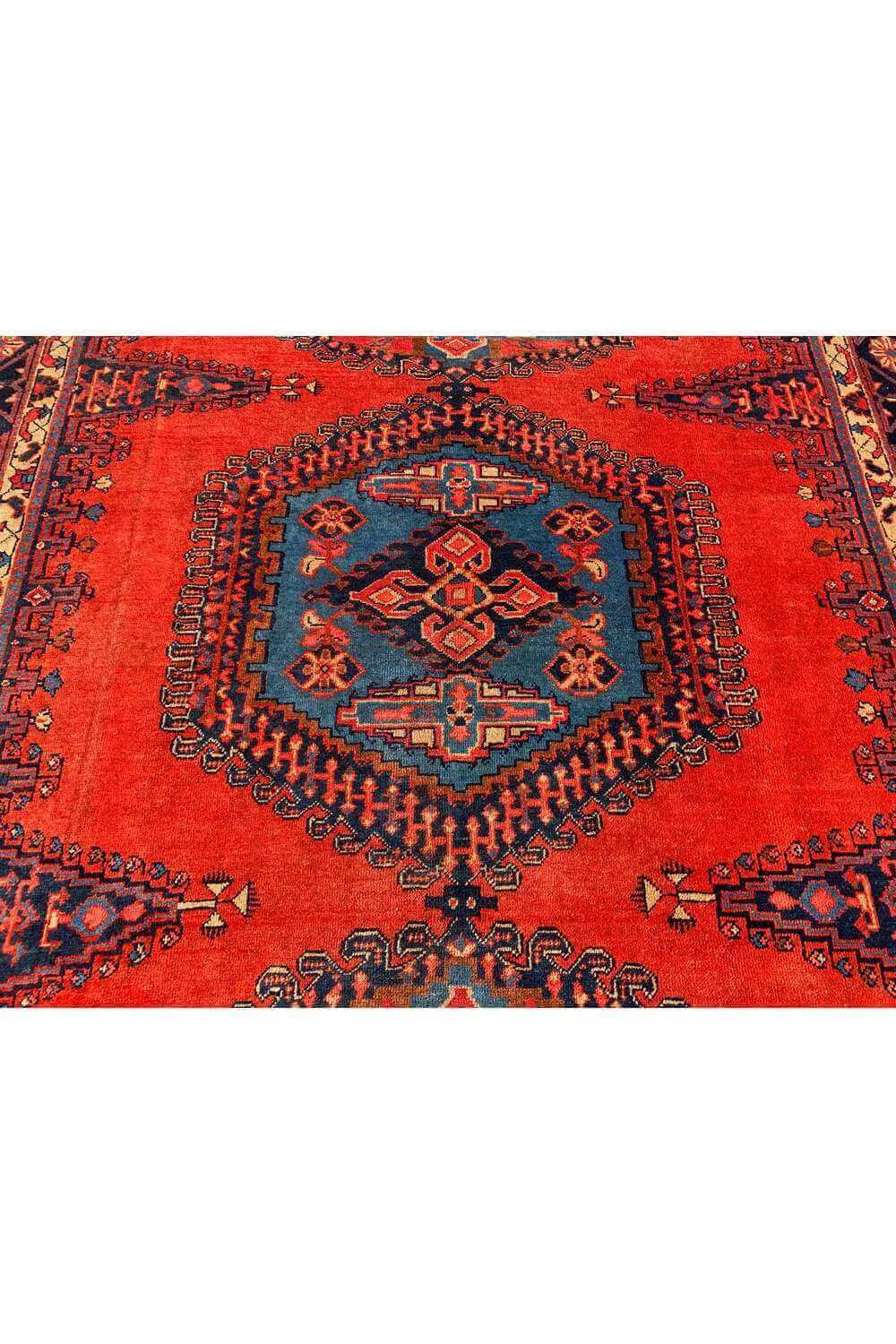 Amazing Hand Knotted Vintage Wiss Baghtiyaar Pictorial Wool Area Rug 11.3 x 8.3 Ft