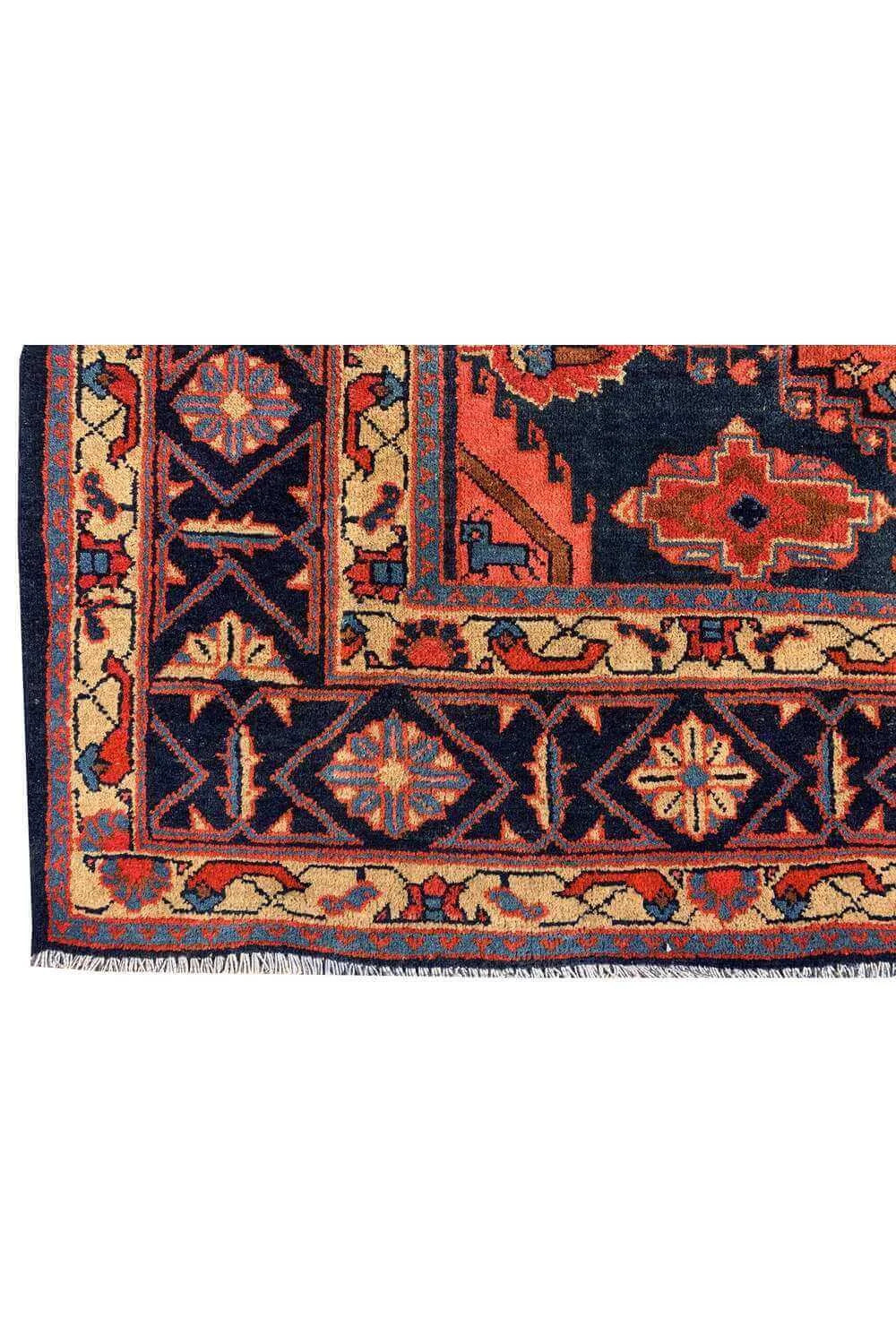 Amazing Hand Knotted Vintage Wiss Baghtiyaar Pictorial Wool Area Rug 11.3 x 8.3 Ft