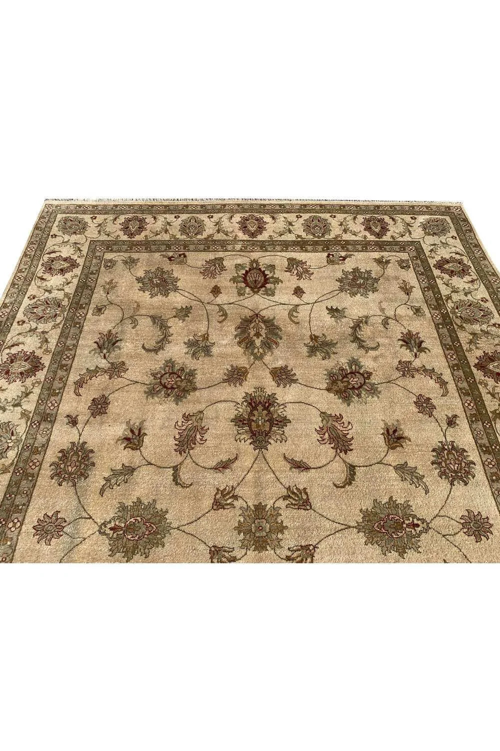 Amazing Hand Knotted Vintage Afghan Chobi Wool Area Rug 11.8 x 7.11 Ft