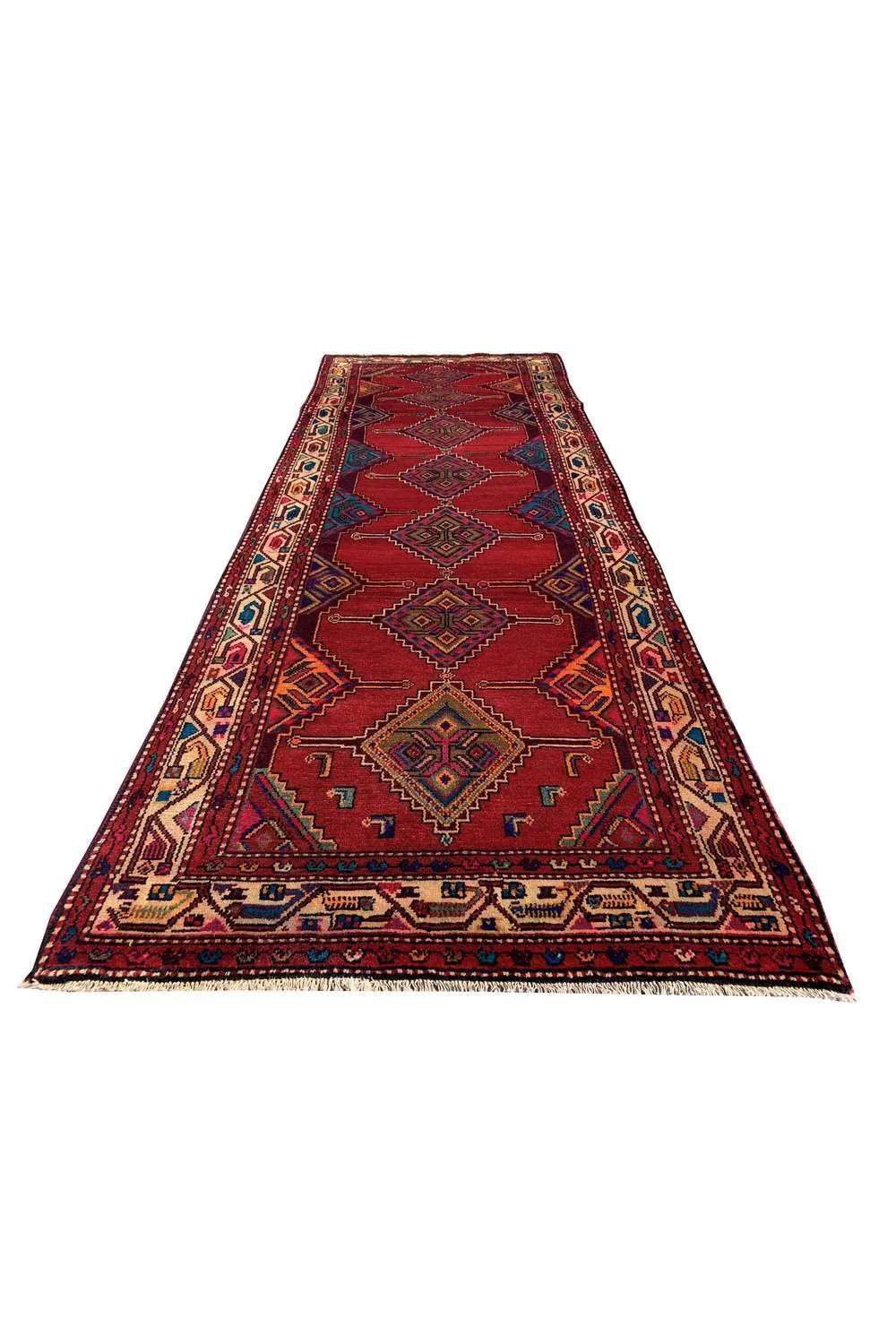 Amazing Hand Knotted Hamidoun Wool Area Runner Rug 10.0 x 3.9 Ft