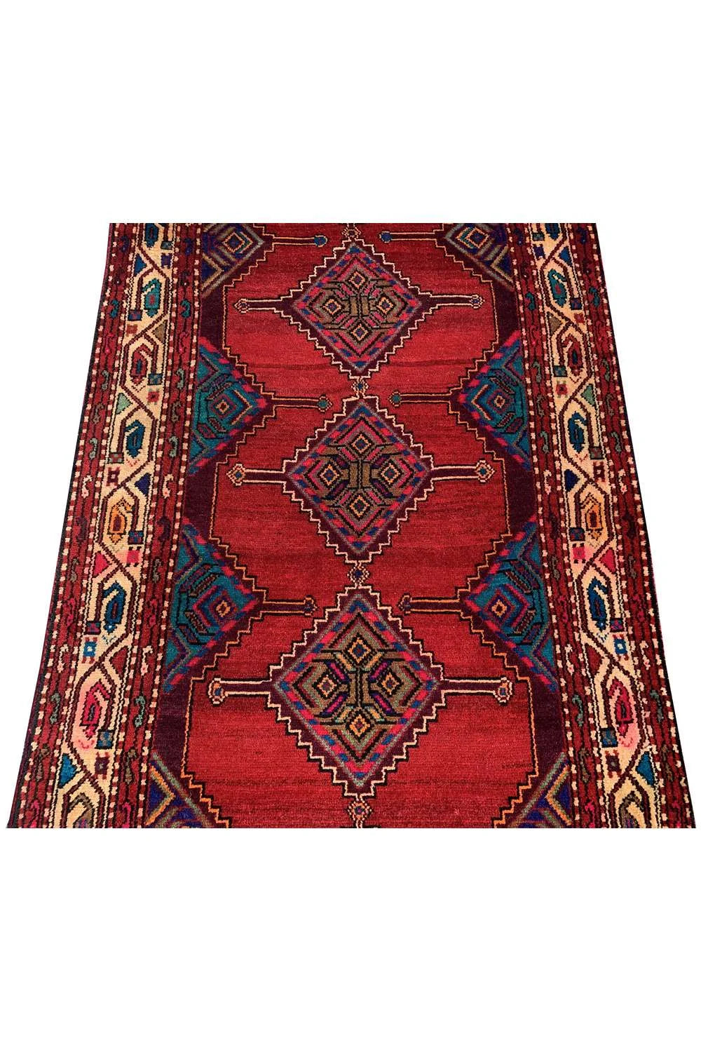 Amazing Hand Knotted Hamidoun Wool Area Runner Rug 10.0 x 3.9 Ft
