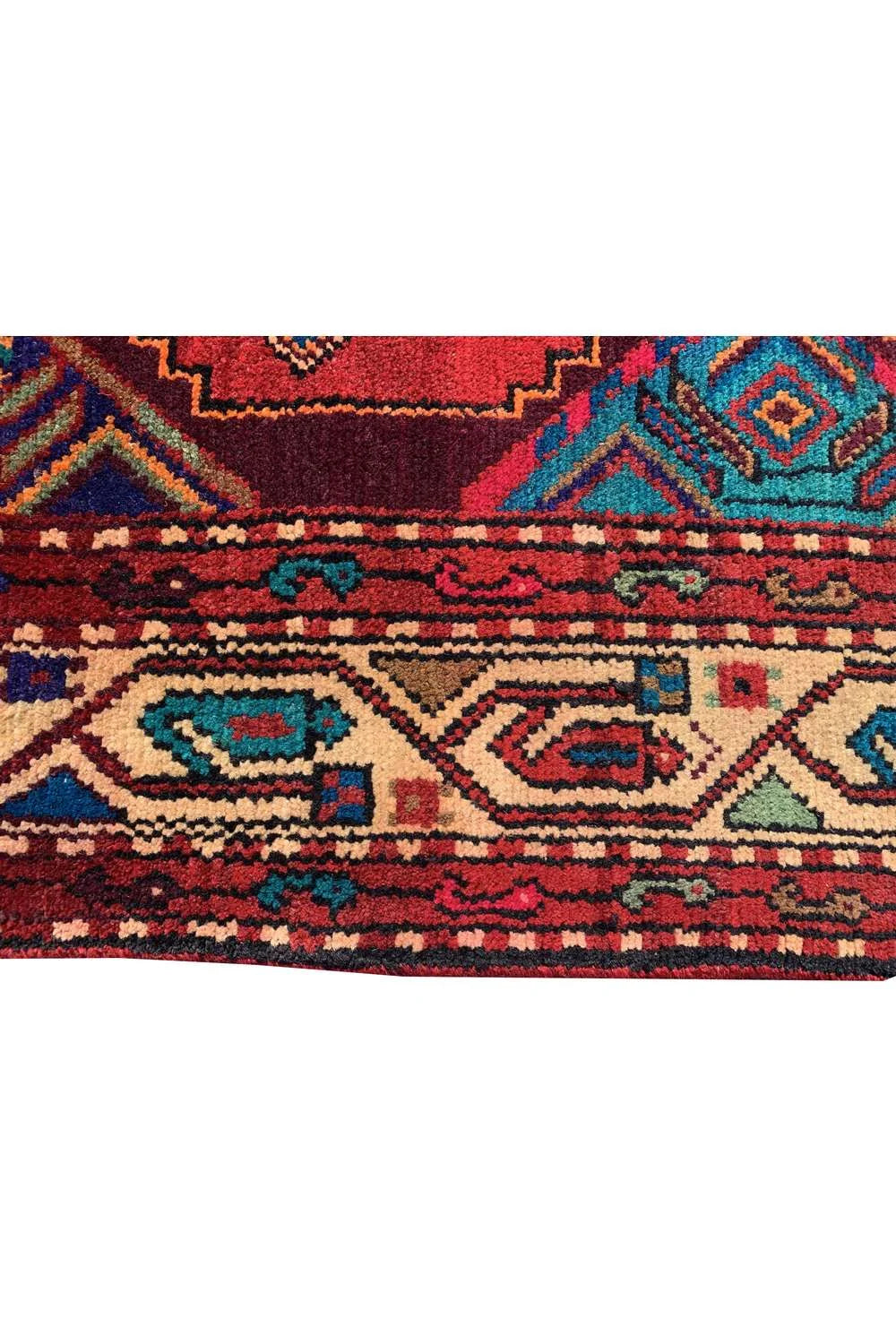 Amazing Hand Knotted Hamidoun Wool Area Runner Rug 10.0 x 3.9 Ft