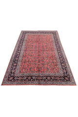 Amazing Hand Knotted Vintage Qashoun Wool Area Rug 11.10 x 8.3 Ft