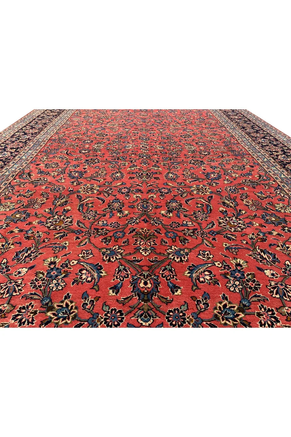 Amazing Hand Knotted Vintage Qashoun Wool Area Rug 11.10 x 8.3 Ft