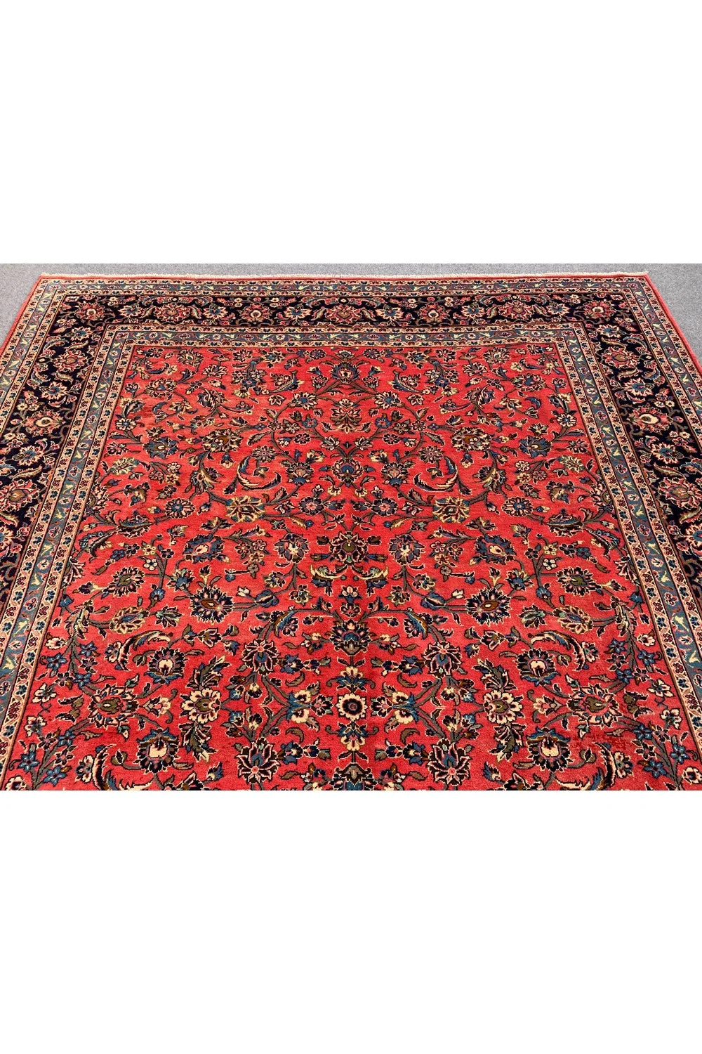 Amazing Hand Knotted Vintage Qashoun Wool Area Rug 11.10 x 8.3 Ft