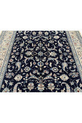 Amazing Hand Knotted Vintage Naeen Wool Area Rug 11.1 x 7.11 Ft