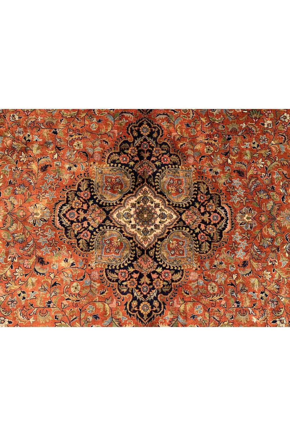 Amazing Hand Knotted Vintage Qashoun Wool Area Rug 11.9 x 8.2 Ft