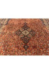 Amazing Hand Knotted Vintage Qashoun Wool Area Rug 11.9 x 8.2 Ft